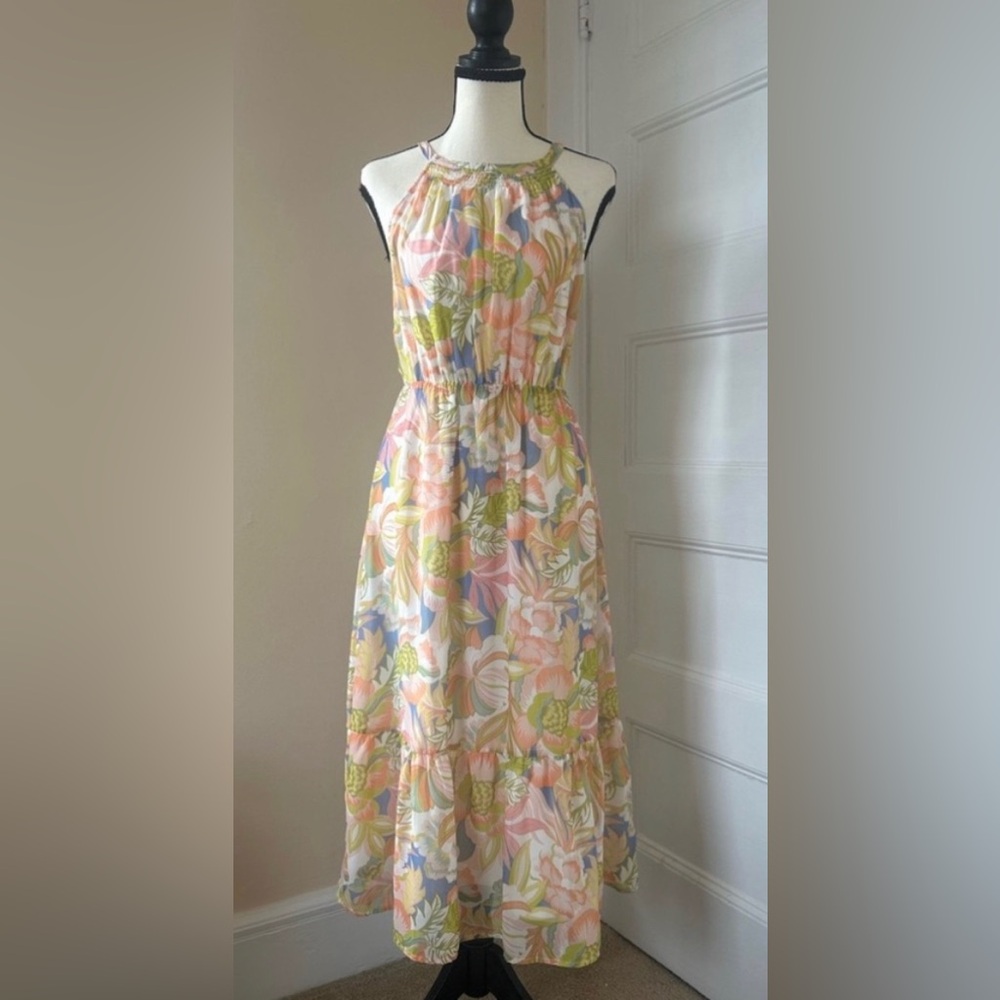 Bloomingdales Aqua Floral Dress